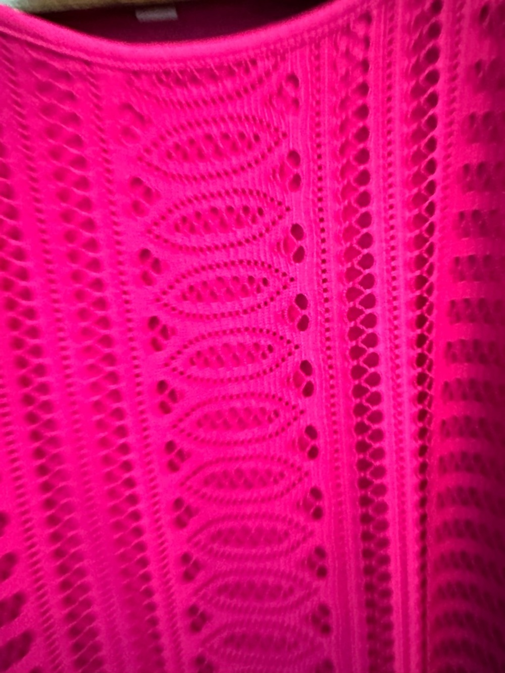 NWOT Dana Buchman Magenta Pink Crochet Lace Top Women's XL Boho Feminine - Picture 14 of 14